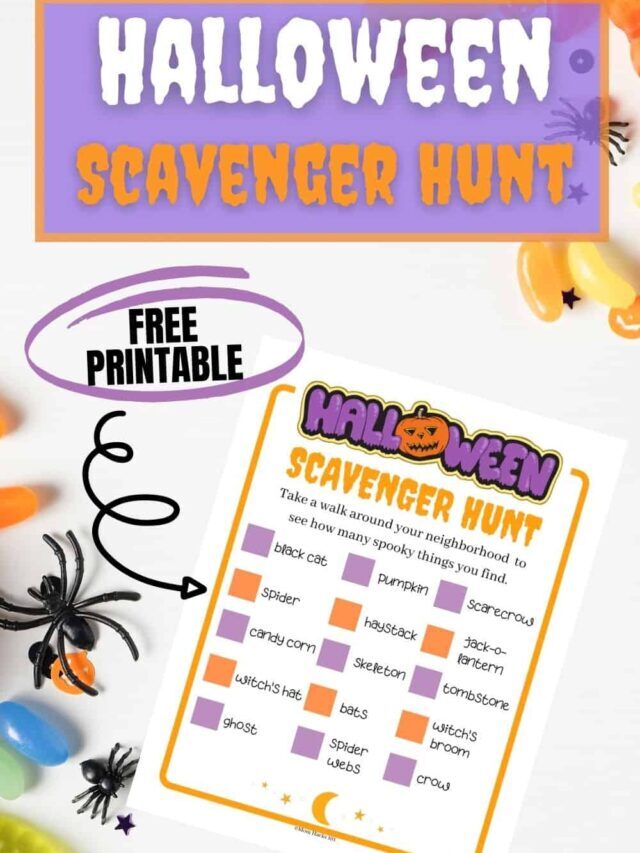 FREE Printable Halloween Scavenger Hunt For Kids