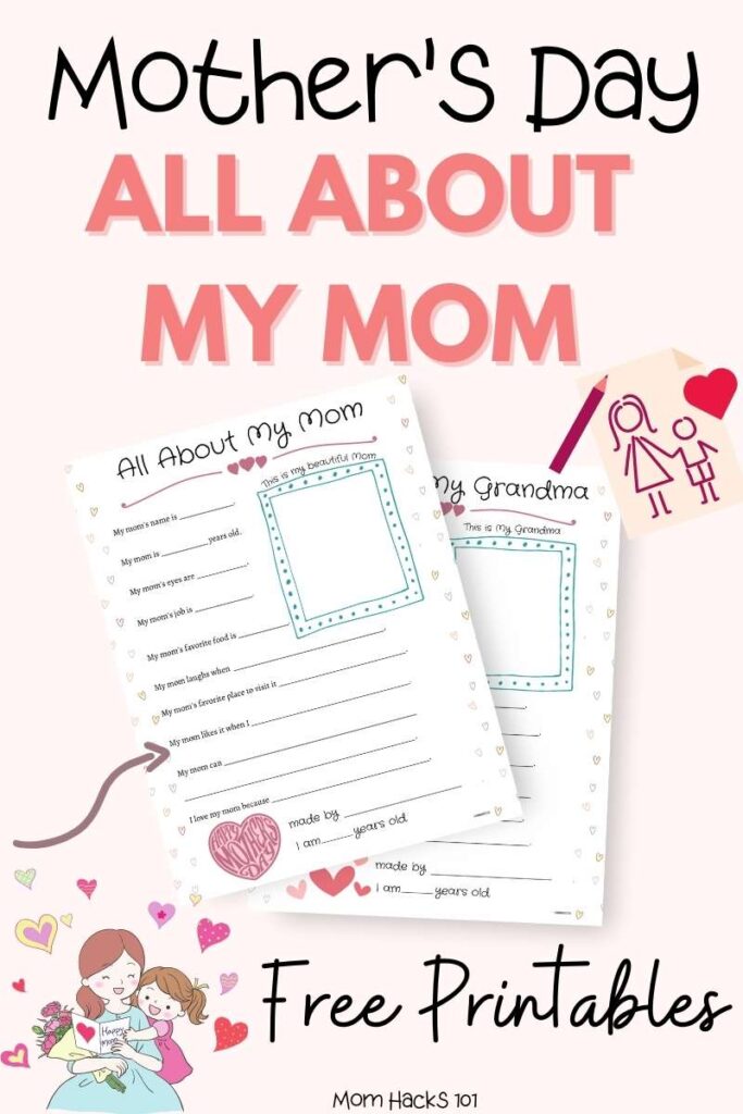 All About My Mom Worksheet (Free Printable) Mom Hacks 101