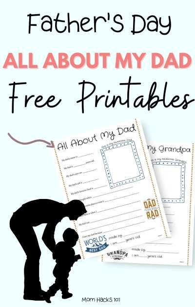 All About My Dad Free Printable