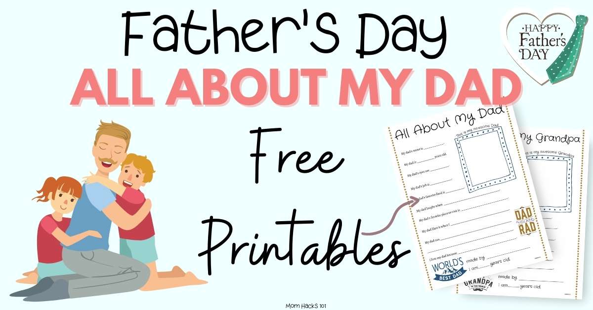 All About My Dad Free Printable
