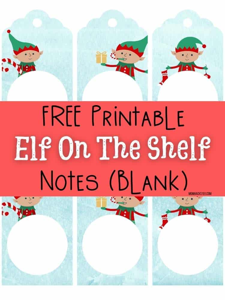 free printable elf on the shelf notes