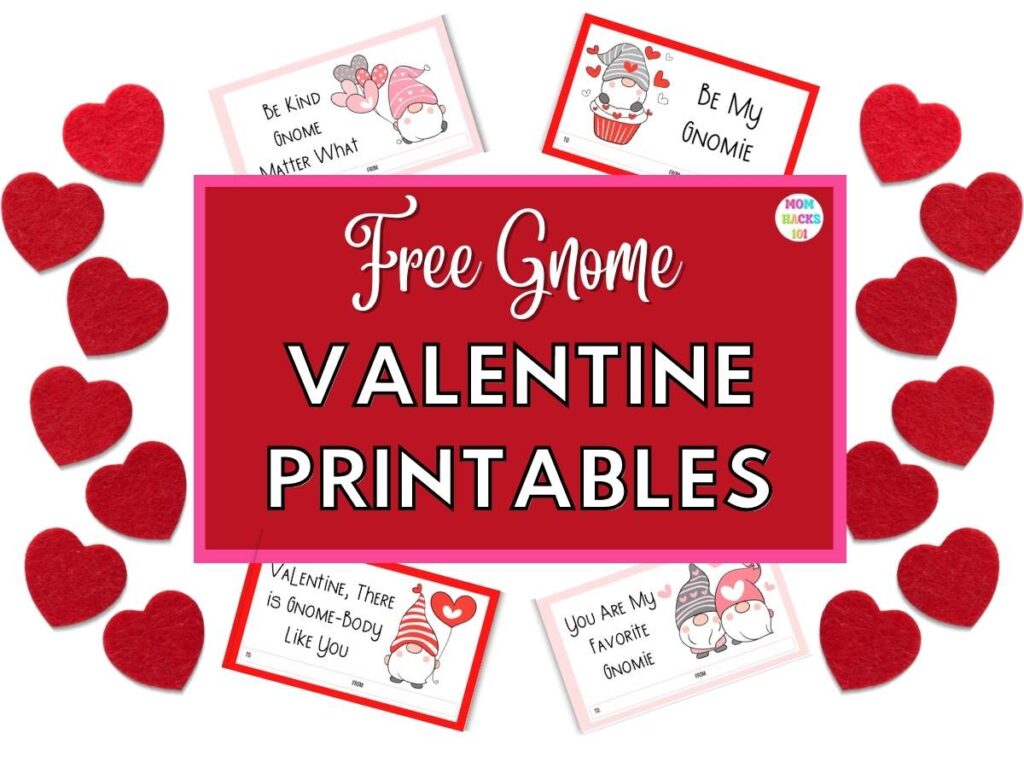 Free gnome valentine cards to print mom hacks 101