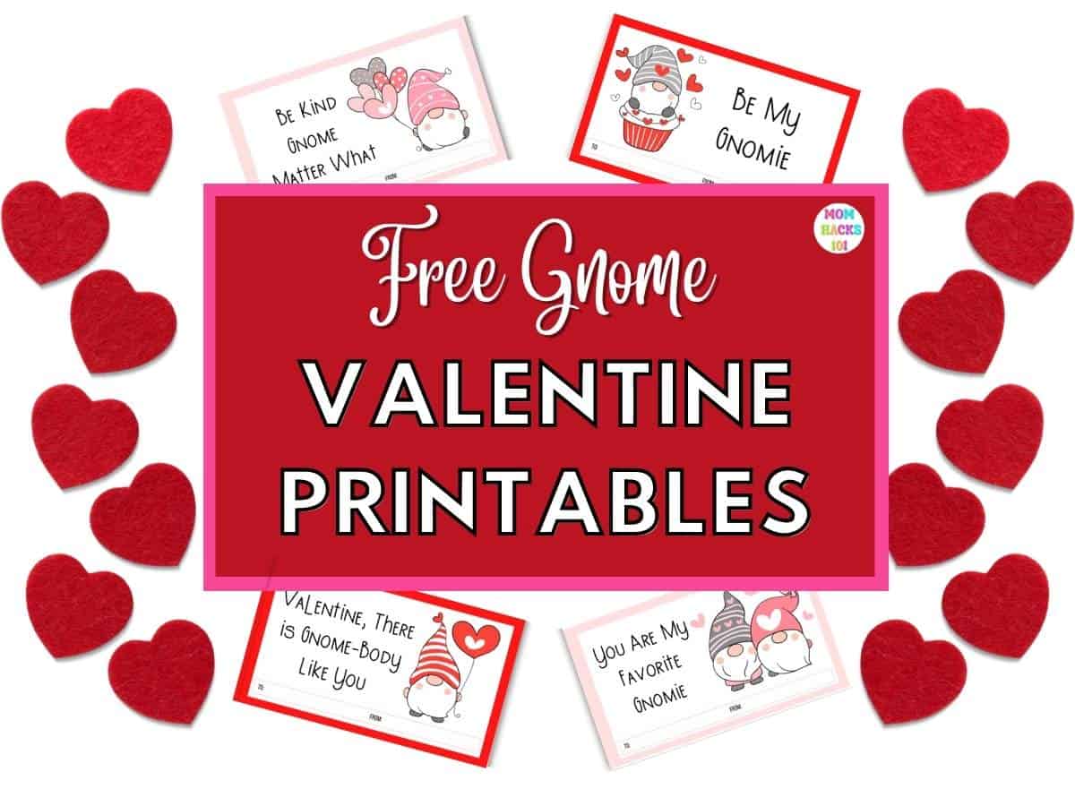 free gnome valentine card printables
