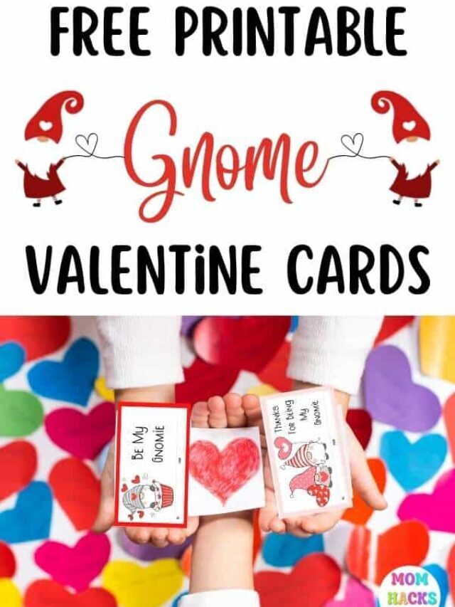 FREE Gnome Printable Valentine Cards