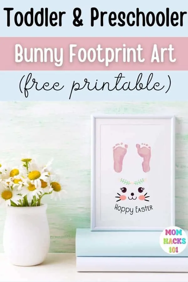 Bunny craft for toddlers bunny footprint art