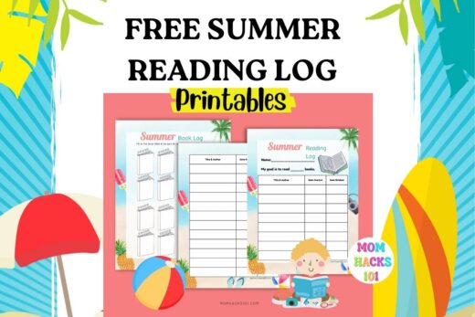 FREE Printable Summer Reading Log - Mom Hacks 101