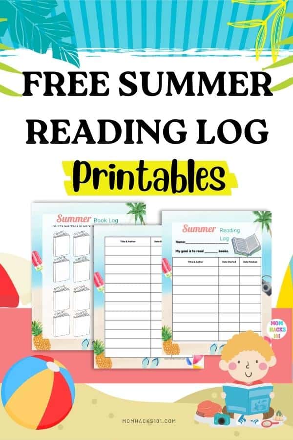 Summer reading log printable free