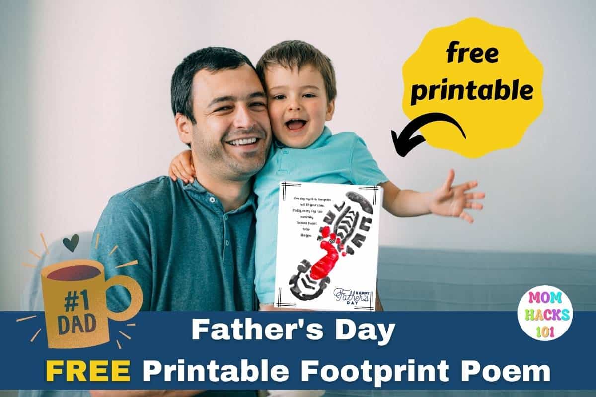 Fathers day footprint poem craft