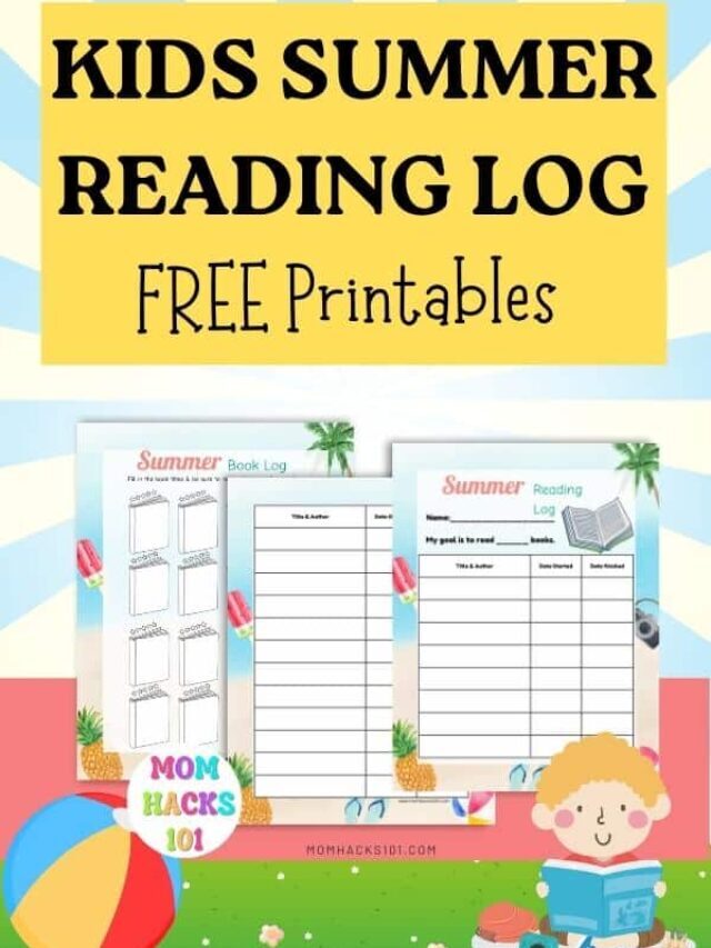FREE Printable Reading Log (Kids Summer Reading)