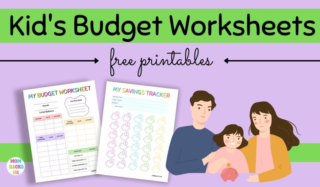 kids budget worksheets