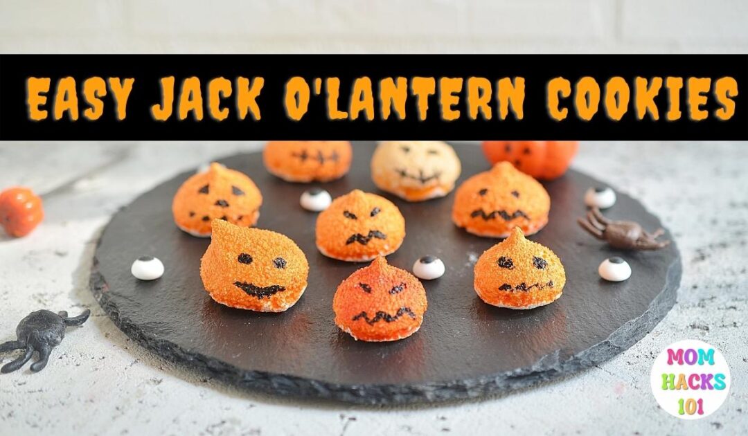 Easy Pumpkin Meringue Cookie Jack O'Lantern Recipe - Mom Hacks 101
