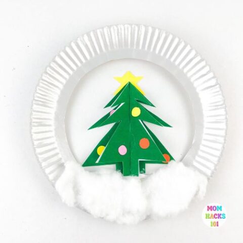 Paper Plate Snow Globe Craft For Kids - Mom Hacks 101