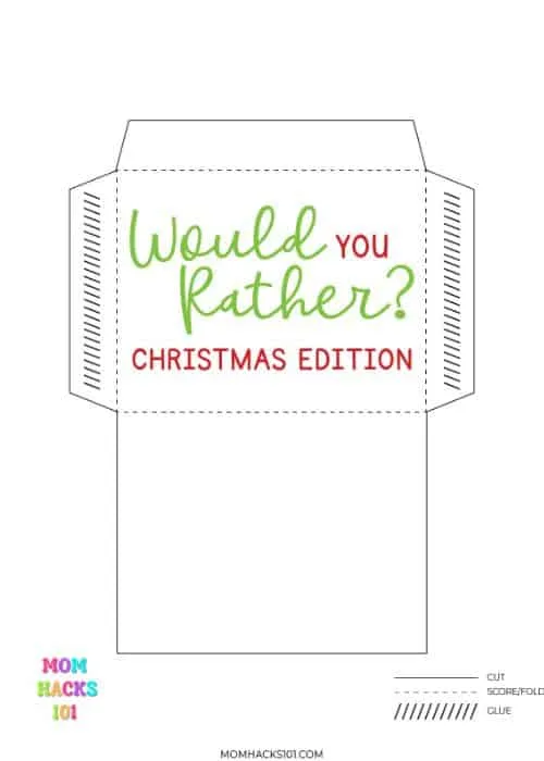 Christmas would you rather card holder