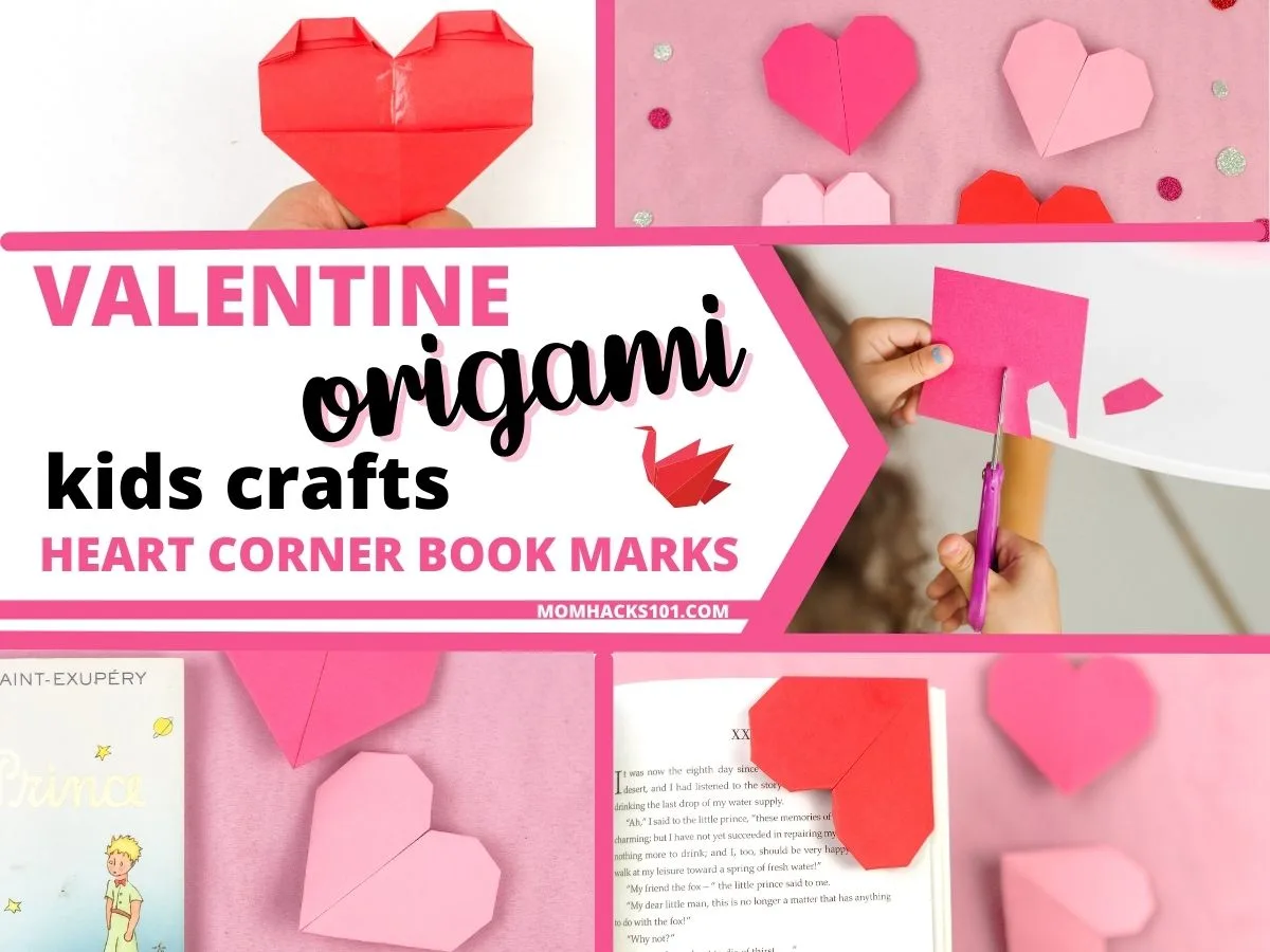 origami heart corner bookmark