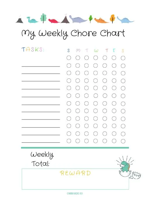 childs chore chart