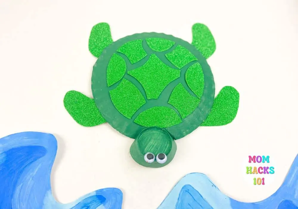 3d turtle craft paper plate