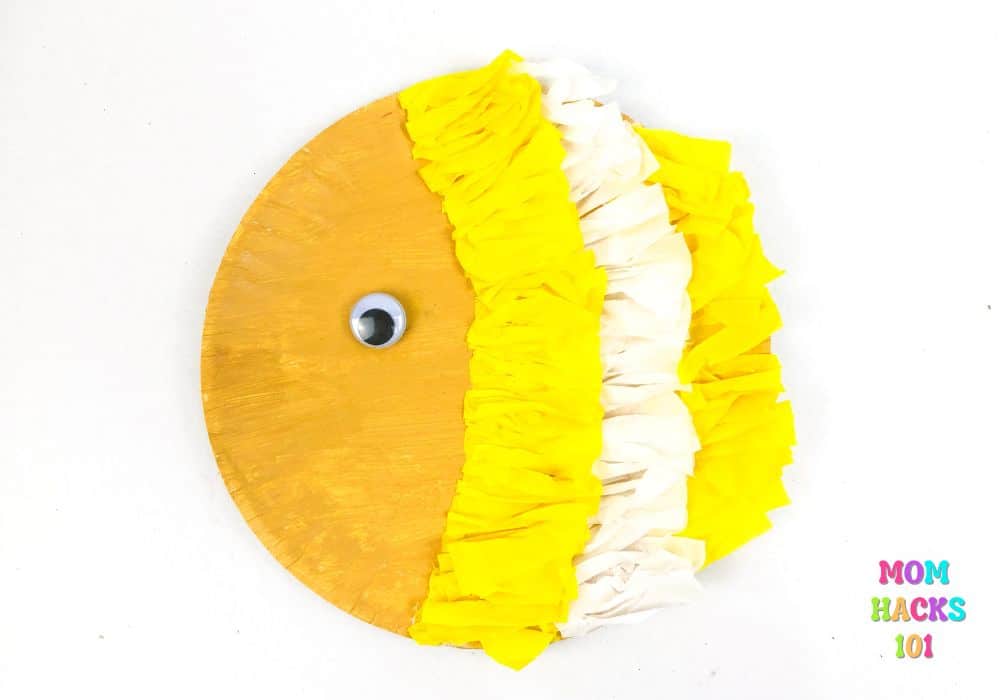paper plate fish craft googly eye