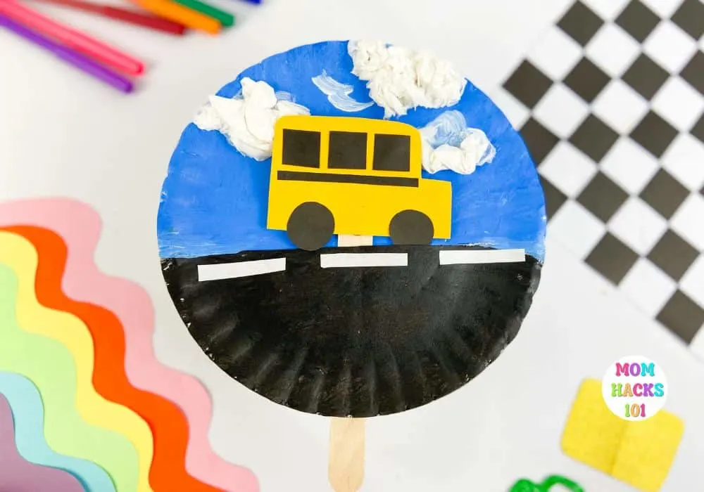 moving school bus craft for preschool