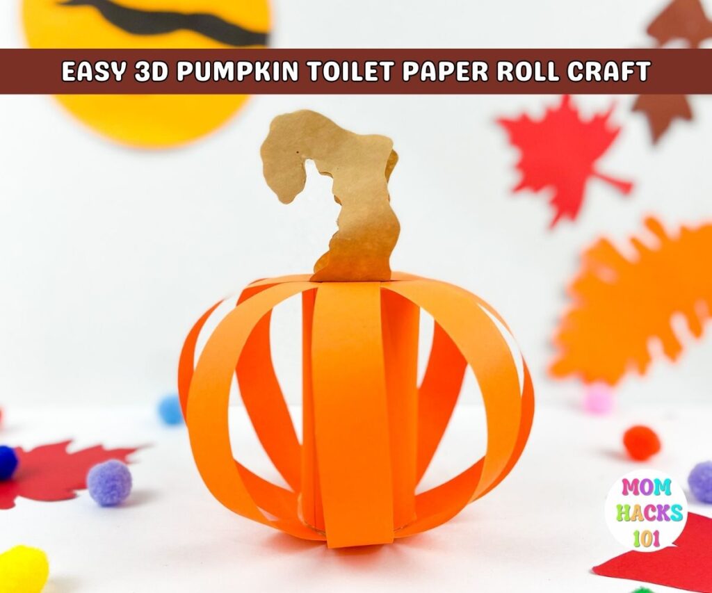 3D pumpkin craft for kids