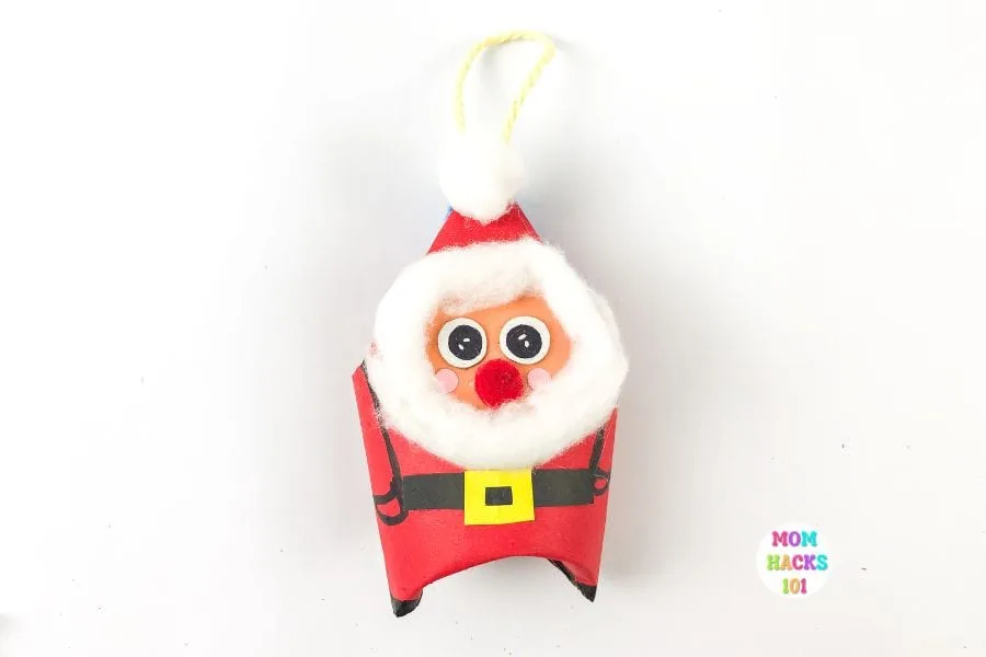 toilet paper roll santa craft for Christmas