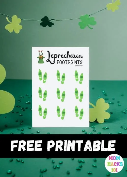 free printable leprechaun footprints